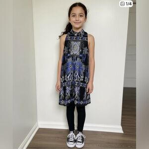 Girls Ava and Kelly beautiful black multi color frock